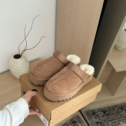 Cozy Wool-Lined Slippers with EVA Sole