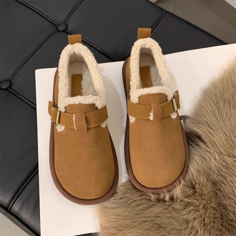 Classic Velvet-Lined Winter Loafers – Cozy & Stylish